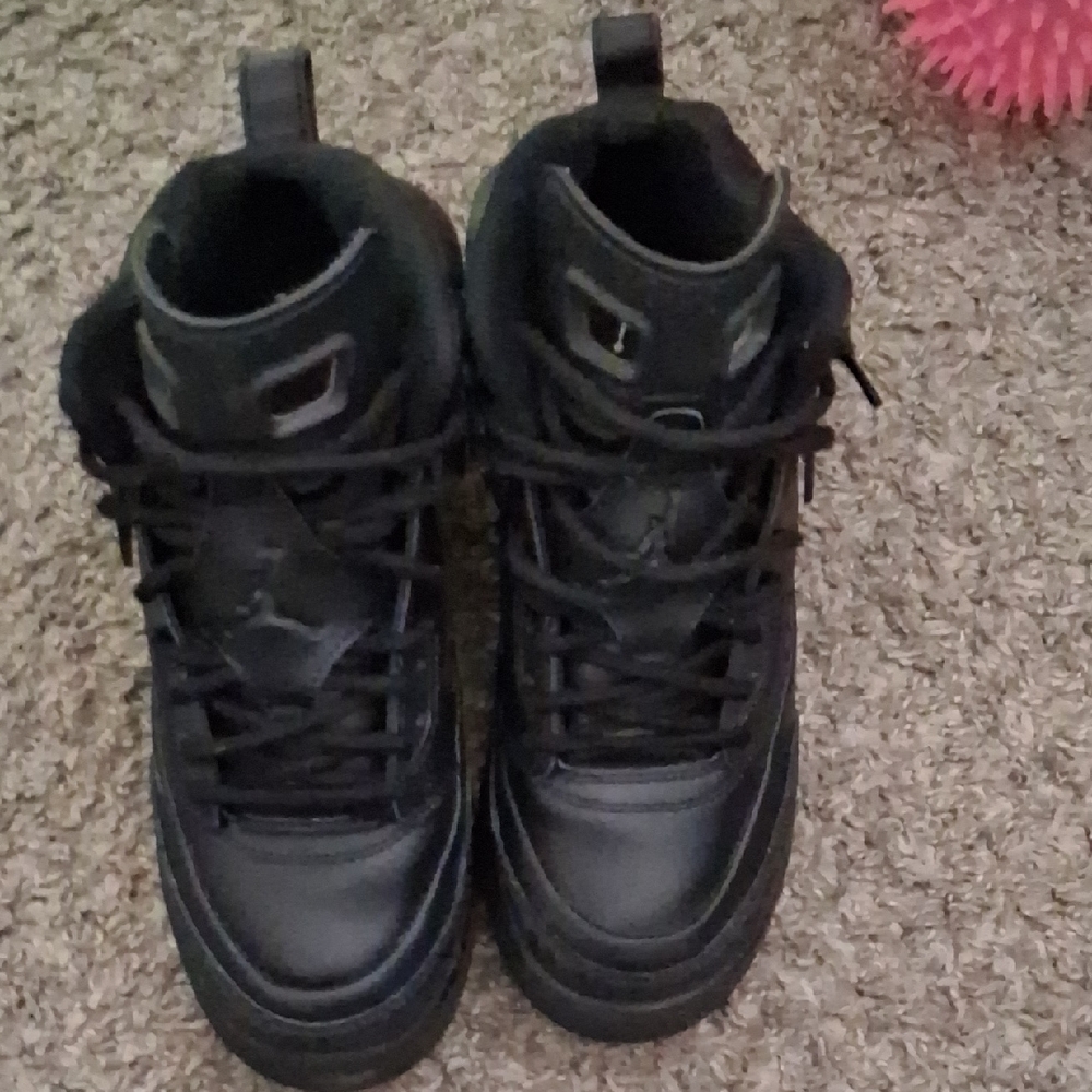 Jordan Kids Black High-Top Sneakers